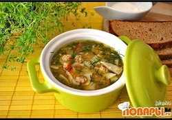Рецепт: Быстрый суп с фаршем 