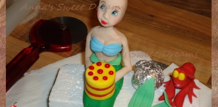 Шаг №11 МК Торт Русалочка Ариэль от Annula