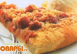 Рецепт: Пицца с малиной и имбирем