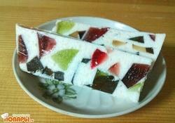 Рецепт: Тортик "Битое стекло" (Диета Дюкана)