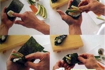 Шаг 5: Сверху ролл можно украсить красной …