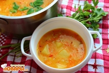 Шаг 4: Суп заправляем ароматным нерафинированным маслом, …