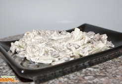 Мужской салат с сердечками