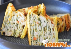 Острая лазанья из блинчиков