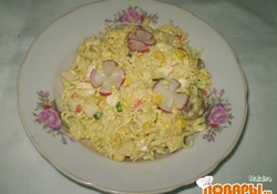 Рецепт: Салат с макаронами быстрого приготовления