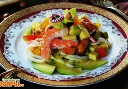 Рецепт: Французский салат с морепродуктами