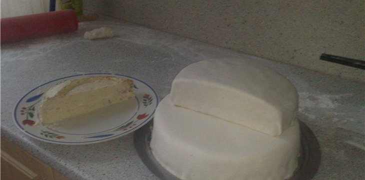 Шаг №2 Торт "В замке Снежной королевы" от darya1987