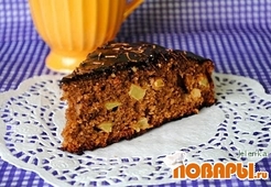 Яблочный торт с какао