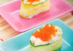 Рецепт: Гункан в огурце