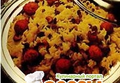 Рис с сырными шариками и шафраном