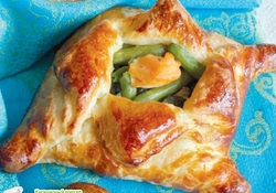 Рецепт: Лосось со шпинатом и фасолью