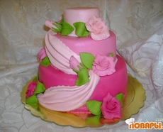 Рецепт: Торт "Шоколад на кипятке"