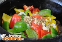 Шаг 4: Далее выкладываем на обжарку сладкий …