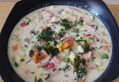 Кефирная окрошка