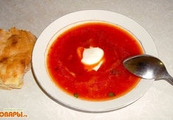 Борщ с грушами в блендере