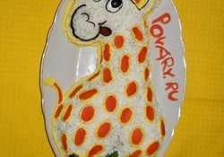 Рецепт: Оливье для детей "Жираф"