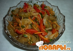 Рецепт: Баклажаны по-корейски