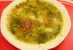 Суп с капустой брокколи