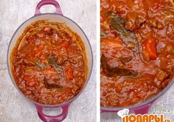 Рецепт: Говяжий язык в томатном соусе