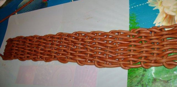 Шаг №4 МК Плетёная корзинка от Annula