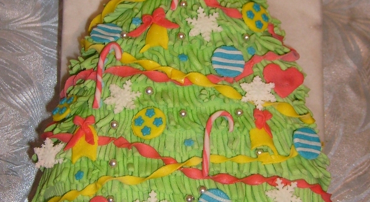 Торт "Новогодняя ёлочка"