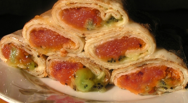 Блины "Фруктовый поцелуй"