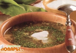 Рецепт: Щи зеленые с крапивой