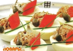 Рецепт: Яйца фаршированные