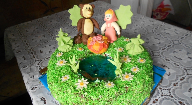 Торт Панчо с персиками