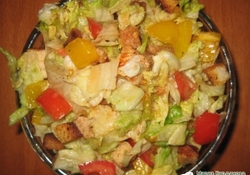 Рецепт: Салат тёплый с индейкой