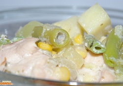 Рецепт: Кролик с овощами