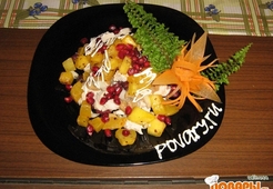 Салат мясной с тыквой