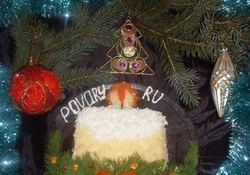 Рецепт: Салат "Новогодняя свеча"