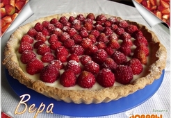 Песочный пирог с клубникой