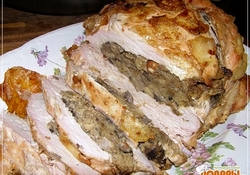 Рецепт: Филе индейки фаршированное