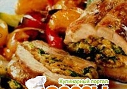 Рецепт: Грудинка с овощами 