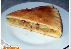 Пирог с капустой. Тесто без яиц