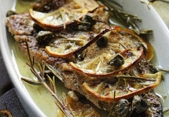 Треска с розмарином и каперсами