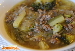 Суп с рисовой лапшой «по-Китайски»