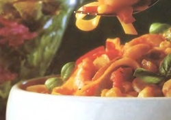 Рецепт: Креветки с тальятелле в пиве