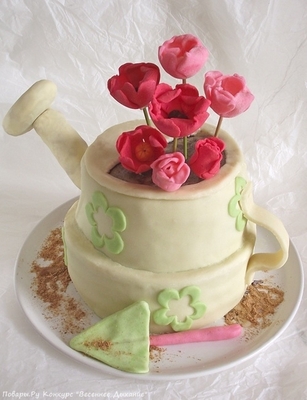 Фото «Весенний торт "Пора на грядки"»