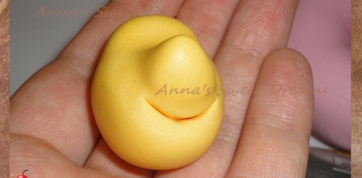 Шаг №4 Винни Пух из мастики от Annula