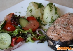 Рецепт: Семга запеченная в фольге