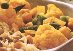Рецепт: Овощи в соусе карри