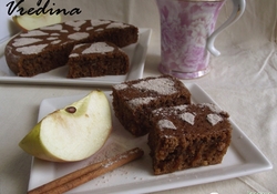 Рецепт: Яблочный кекс постный в мультиварке