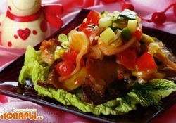 Рецепт: Салат мясной по-венгерски  