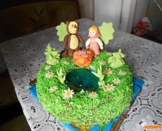 Рецепт: Торт Панчо с персиками