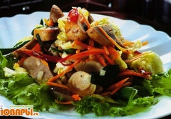 Рецепт: Салат с языком по-корейски  