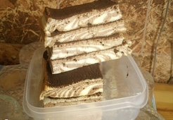 Чизкейк "Зебра" с шоколадной глазурью (Диета Дюкана)