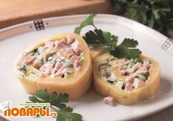 Рецепт: Рулет сырный